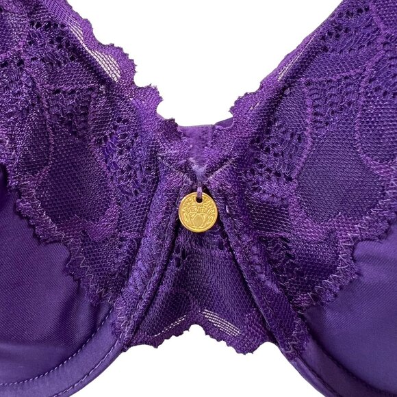 Natori Hidden Glamour Contour Underwire Bra in Deep Purple Size 32DD NEW! - Picture 4 of 10
